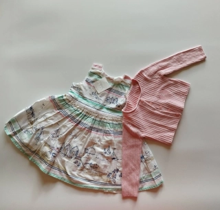 Set - Letní šatičky a bolerko - (6-9 m)