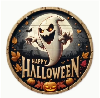 Dekorace na dveře - HALLOWEEN - Duch