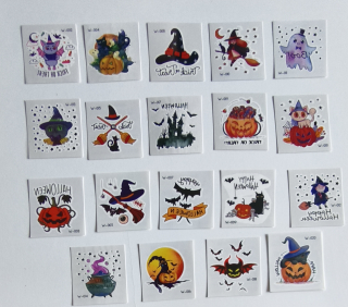 Dětské dočasné tetování - 19 ks - HALLOWEEN