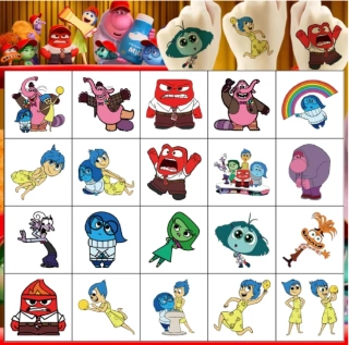 Dětské dočasné tetování - V HLAVĚ - INSIDE OUT - 20 ks
