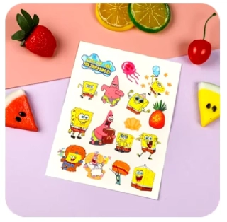 Dětské dočasné tetování - SPONGE BOB (D)