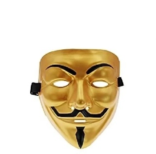 Maska na Halloween - VENDETTA Guy Fawkes - ZLATÁ