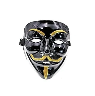 Maska na Halloween - VENDETTA Guy Fawkes - ČERNÁ