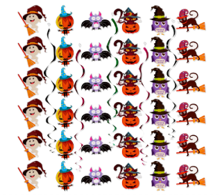 Stropní dekorace - HALLOWEEN - 36 ks