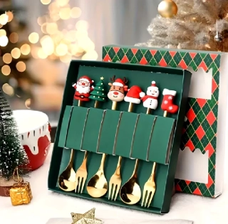 Vánoční set - LŽIČKY A VIDLIČKY - 6 kusů
