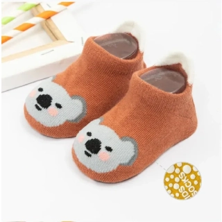 Protiskluzové ponožky - SKOŘICOVÉ - KOALA - (12-36 m) M