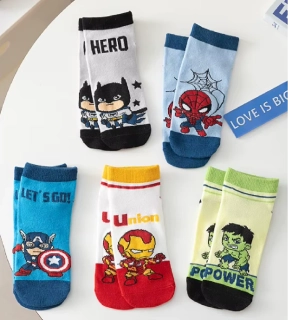 Kotníkové ponožky - SUPERHRDINOVÉ - SPIDER MAN - MODRÉ - (9-12 let) XL
