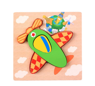Dřevěné puzzle pro nejmenší (S) - LETADLO