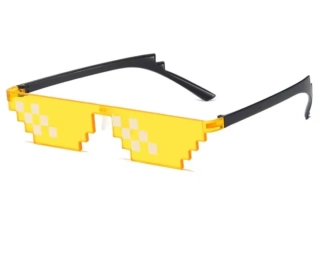 Designové brýle - MINECRAFT - ŽLUTÉ (A)