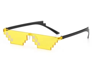 Designové brýle - MINECRAFT - ŽLUTÉ (B)