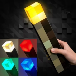 LED lampa na nabíjení - MINECRAFT POCHODEŇ