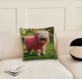 Povlak na polštář - MINECRAFT FILM - RŮŽOVÁ OVCE - 30 cm