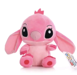 Malá plyšová ANGEL s přísavkou - POHÁDKA LILO A STITCH - RŮŽOVÁ - 16 cm