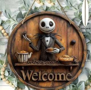 Dekorace na dveře - HALLOWEEN - JACK SKELLINGTON
