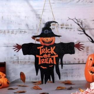 Malá dekorace na dveře - HALLOWEEN - STRAŠÁK 