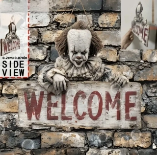 Dekorace na dveře - HALLOWEEN - PENNYWISE
