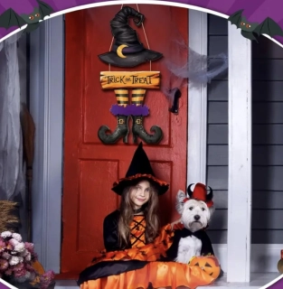 Dekorace na dveře - HALLOWEEN - KLOBOUK