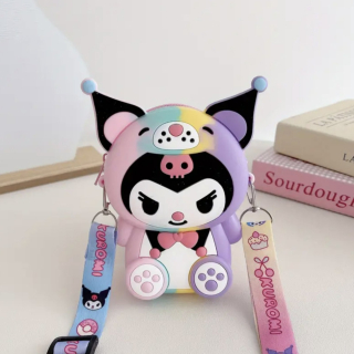 Mini kabelka - SANRIO - KUROMI - DUHOVÁ