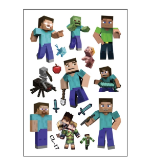 Dětské dočasné tetování - MINECRAFT (C)