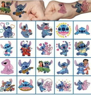 Dětské dočasné tetování - 20 ks - LILO & STITCH (A)