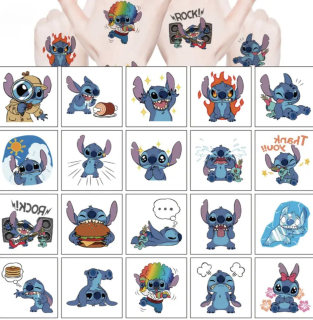 Dětské dočasné tetování - 20 ks - LILO & STITCH (C)
