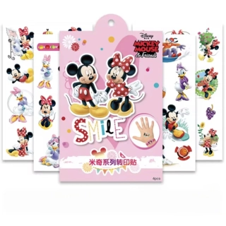 Dětské dočasné tetování - MICKEY MOUSE A PŘÁTELÉ - 4 ks
