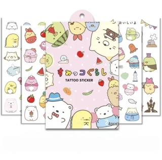 Dětské dočasné tetování - POHÁDKA SUMIKKO GURASHI - 4 ks
