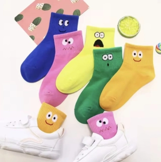 Ponožky - OBLIČEJ - RŮŽOVÉ (7-9 let) XL