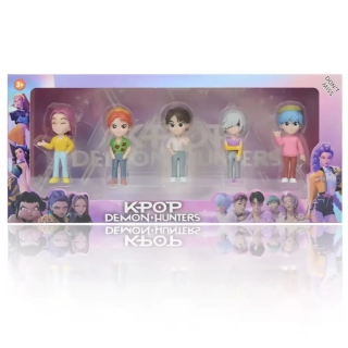 Sada sběratelských figurek - KPOP DEMON HUNTERS - KPop Lovkyně démonů - KAPELA SAJA BOYS (menší verze) - 5 ks