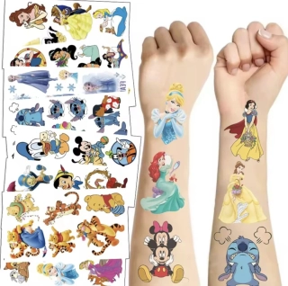 Dětské dočasné tetování - DISNEY POHÁDKY - 10 ks