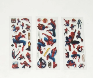 Bublinové 3D samolepky - SPIDERMAN (A) - 3 Ks