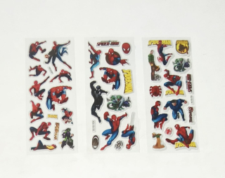Bublinové 3D samolepky - SPIDERMAN (B) - 3 Ks