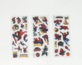 Bublinové 3D samolepky - SPIDERMAN (C) - 3 Ks