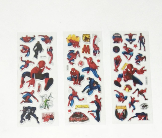Bublinové 3D samolepky - SPIDERMAN (D) - 3 Ks