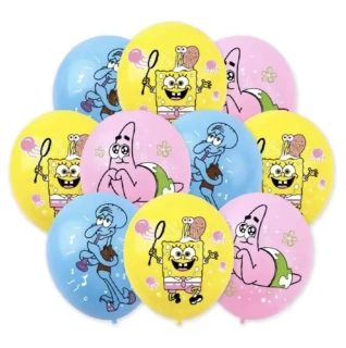 Set latexových balónků SPONGE BOB a KAMARÁDI - 10 ks