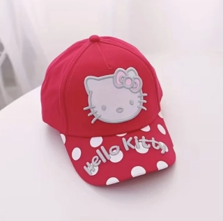Dětská kšiltovka s motivem Hello Kitty a puntíky - RŮŽOVÁ (3-8 let)