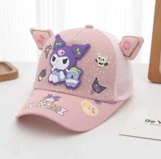 Dětská 3D kšiltovka Kuromi se síťovinou a oušky - RŮŽOVÁ (3-7 let)