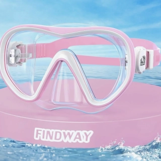 Dětské potápěčské brýle Findway JM2025 - RŮŽOVÉ (4–16 let)