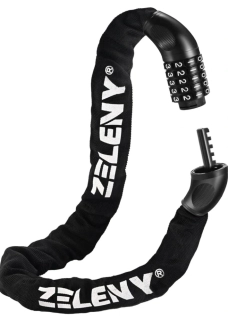 Robustní řetězový zámek na kolo a koloběžku (90 cm, 5místný kód) - ČERNÝ